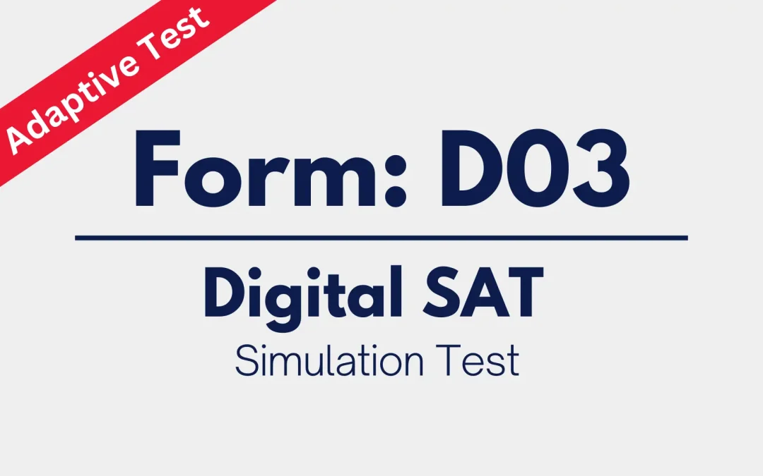 Private SAT Simulation Test: Form D03