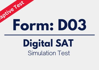 Private SAT Simulation Test: Form D03